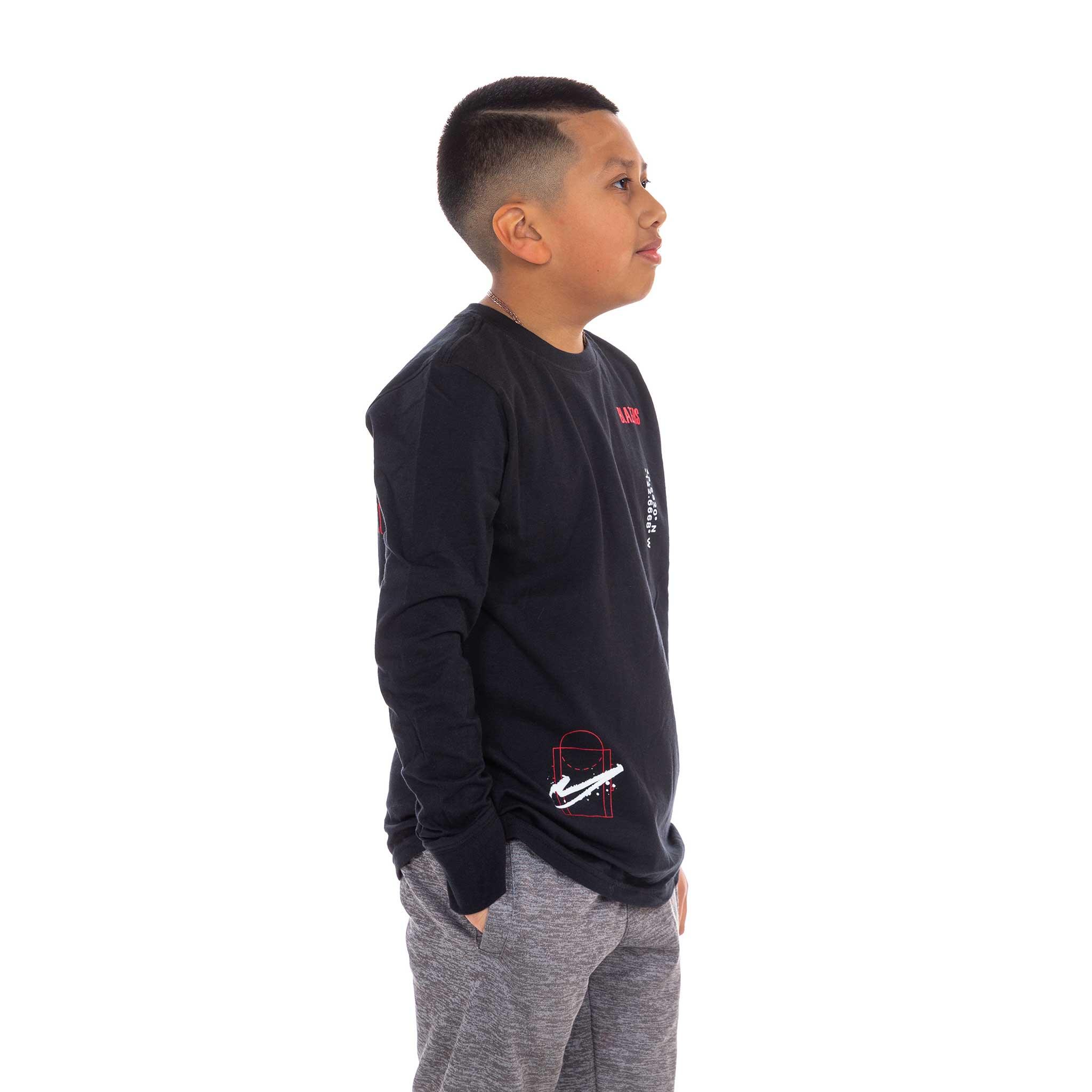 Nike Youth Courtside Max Black Long Sleeve - Image 5