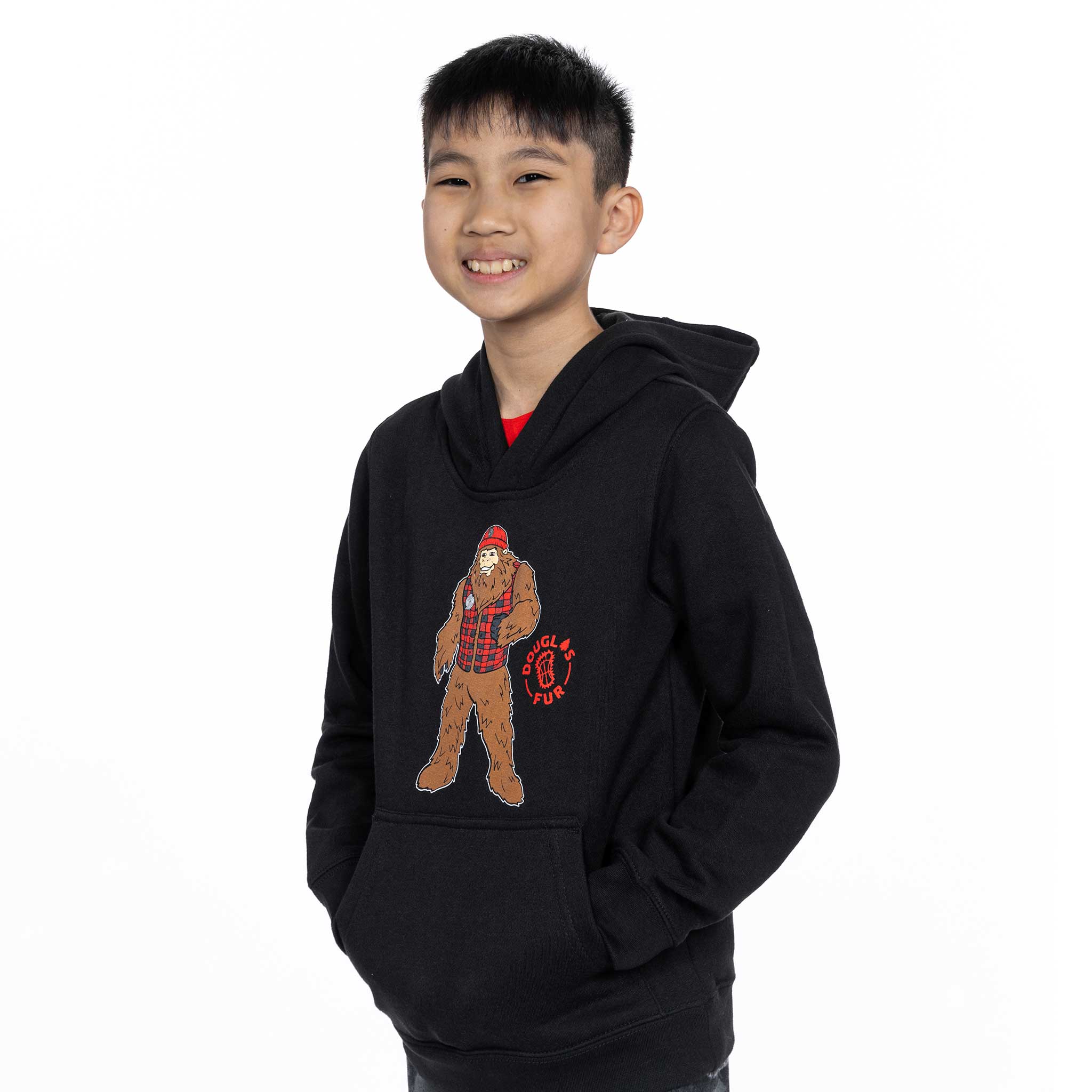Portland Trail Blazers Youth Douglas Fur Mascot Black Hoodie - Image 5