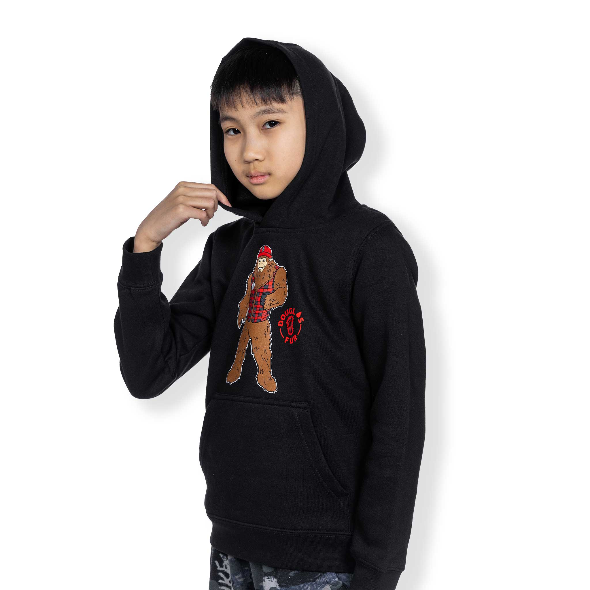 Portland Trail Blazers Youth Douglas Fur Mascot Black Hoodie - Image 7