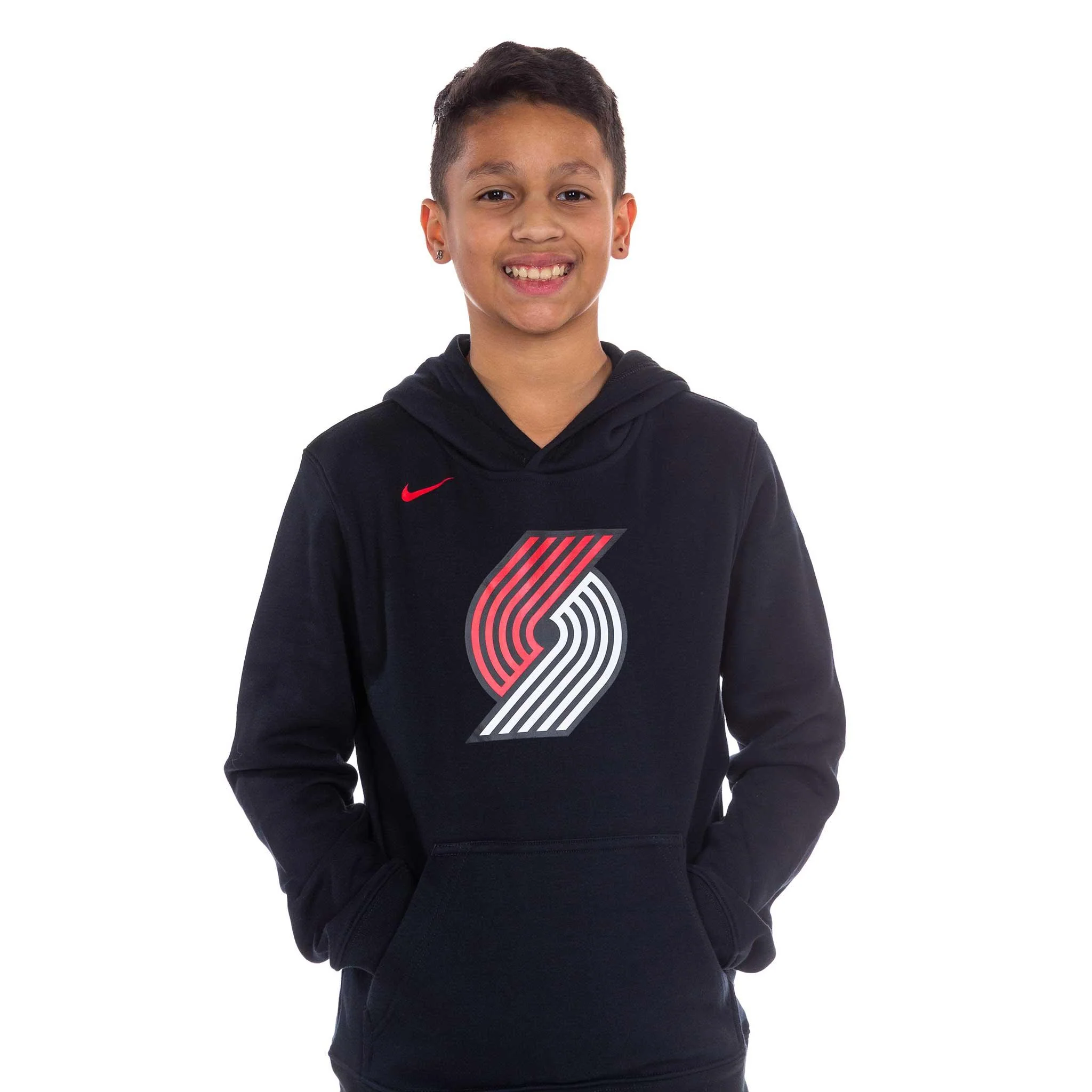 Nike Pinwheel Youth Essential Fleece Black Pullover - Image 2