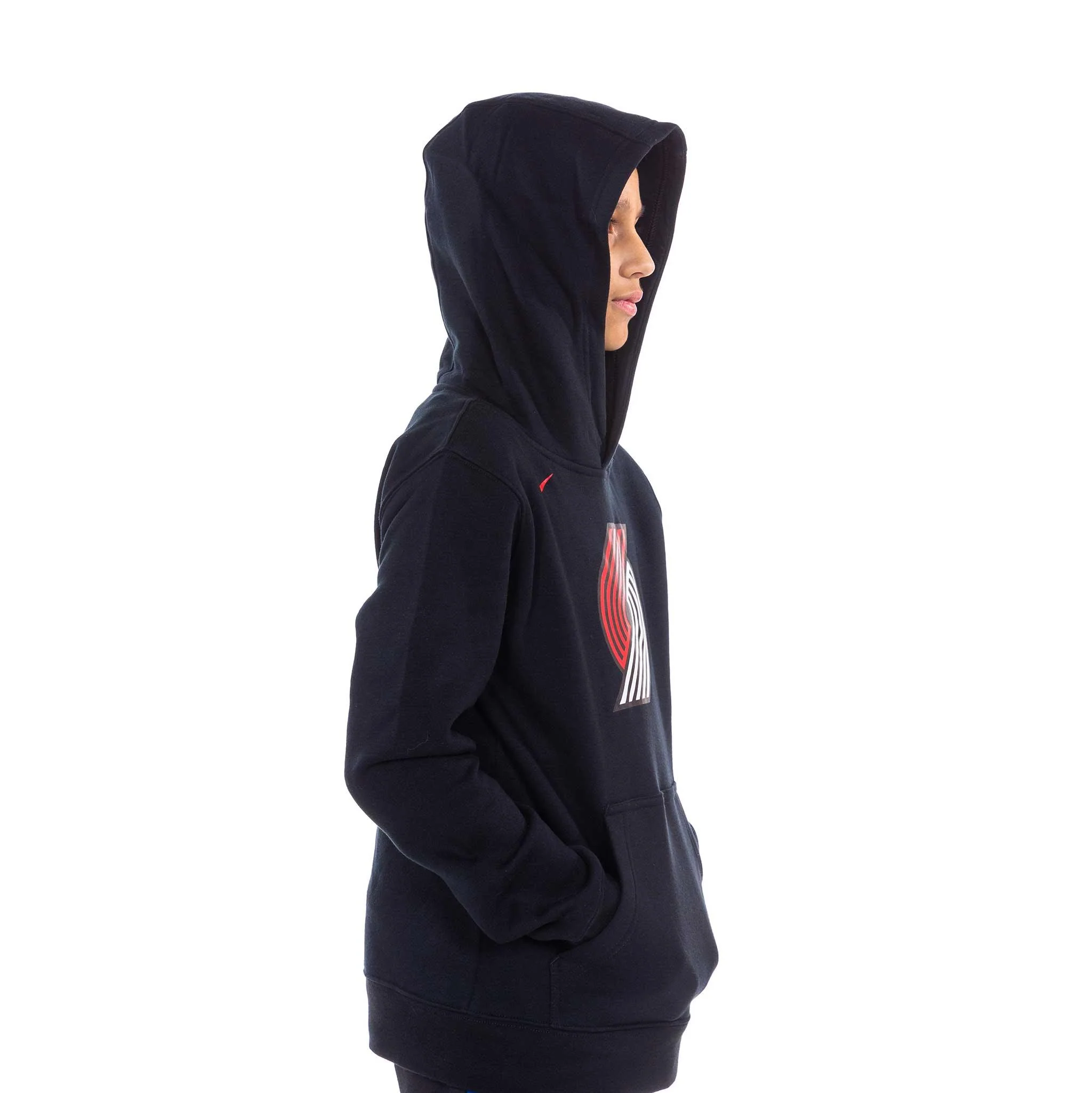 Nike Pinwheel Youth Essential Fleece Black Pullover - Image 4