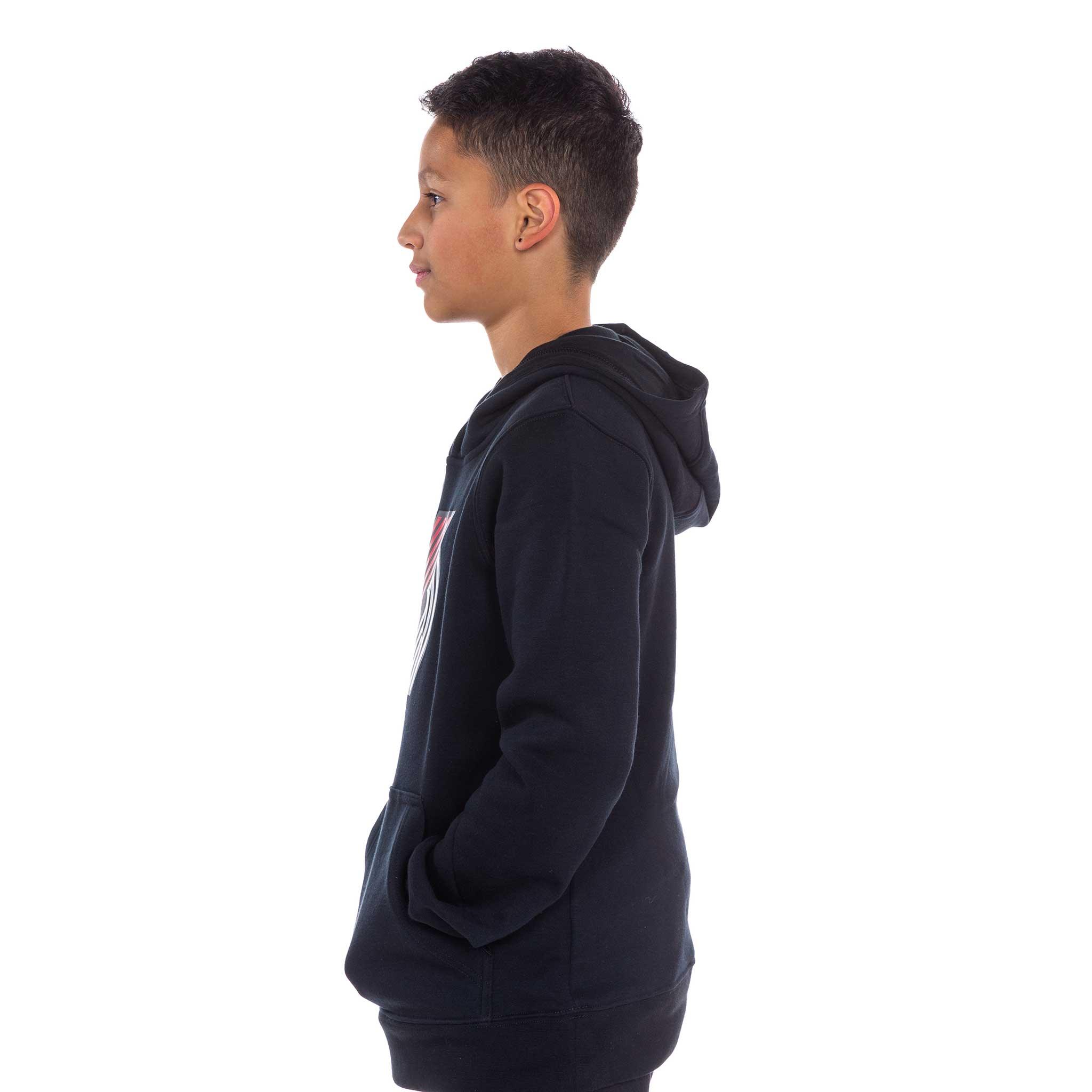 Nike Pinwheel Youth Essential Fleece Black Pullover - Image 6