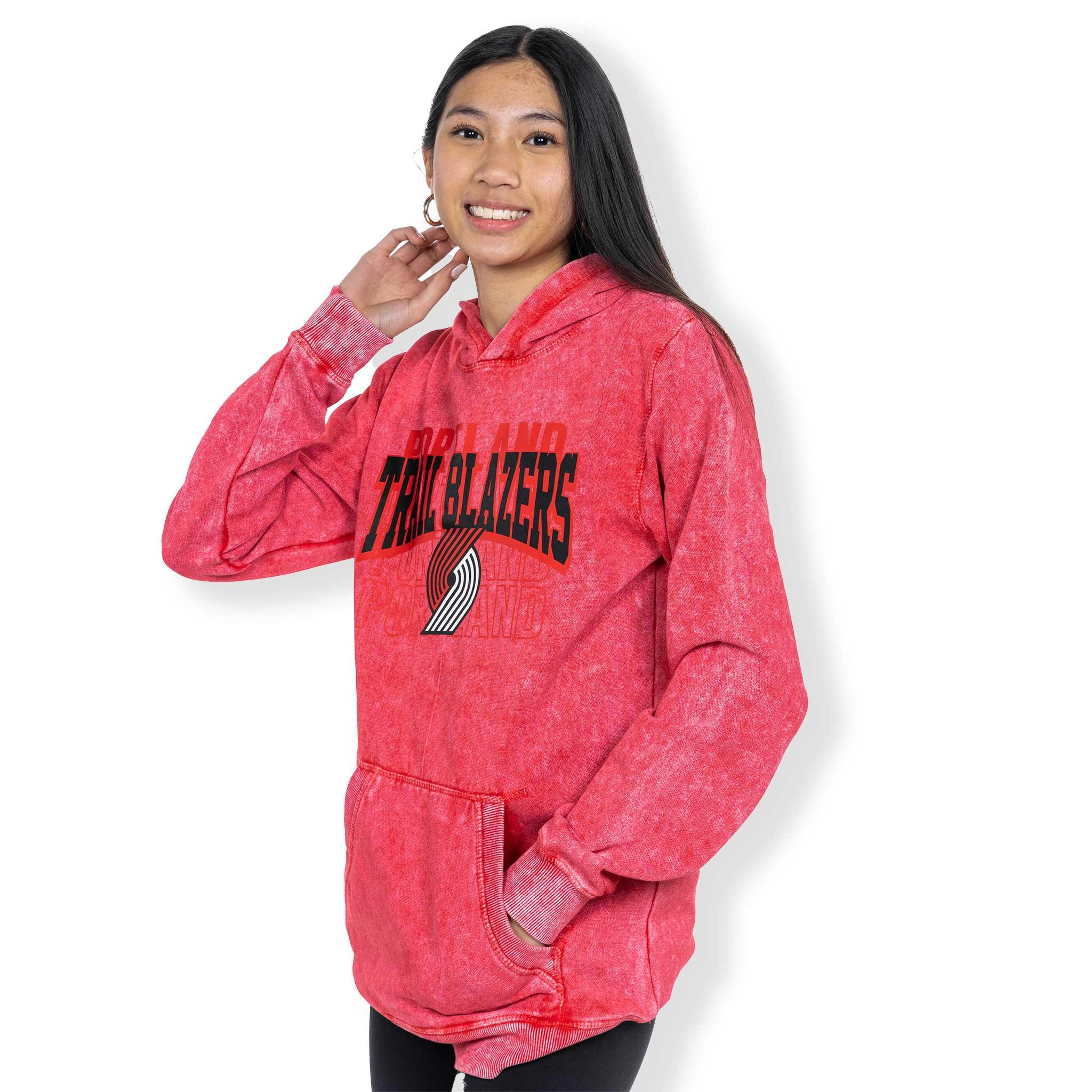 Youth Mineral Wash Back-to-Back Red Hoodie - Image 3