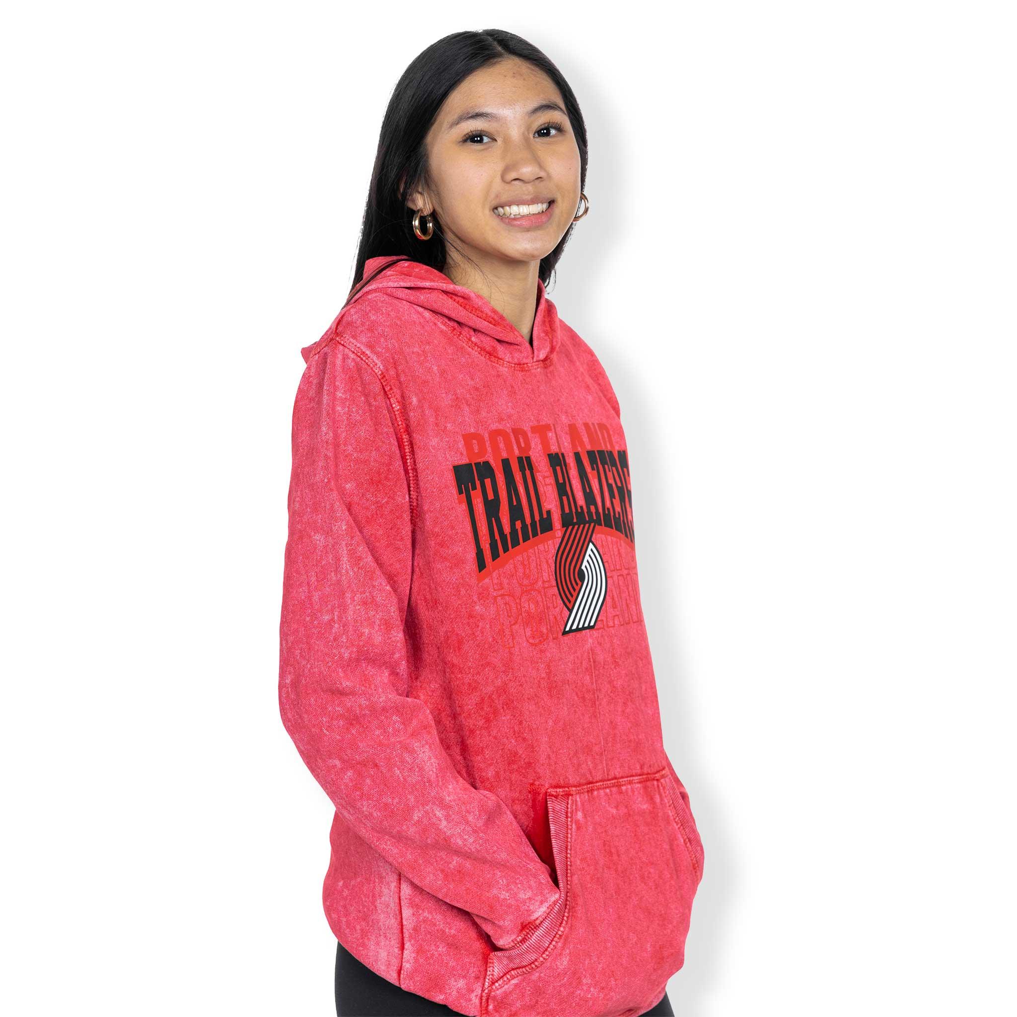 Youth Mineral Wash Back-to-Back Red Hoodie - Image 5
