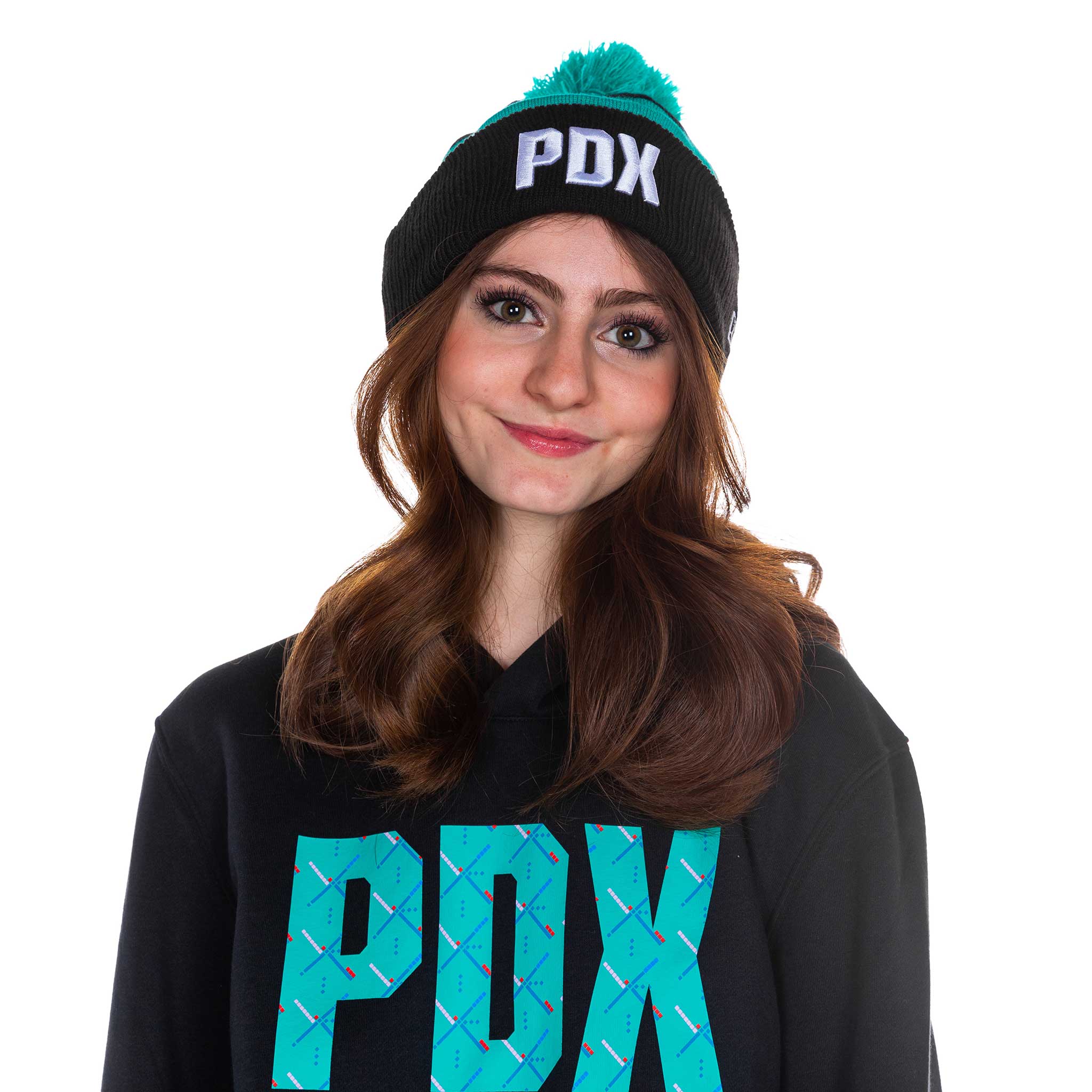 Portland Trail Blazers Youth PDX City Teal Stripe Knit - Image 3