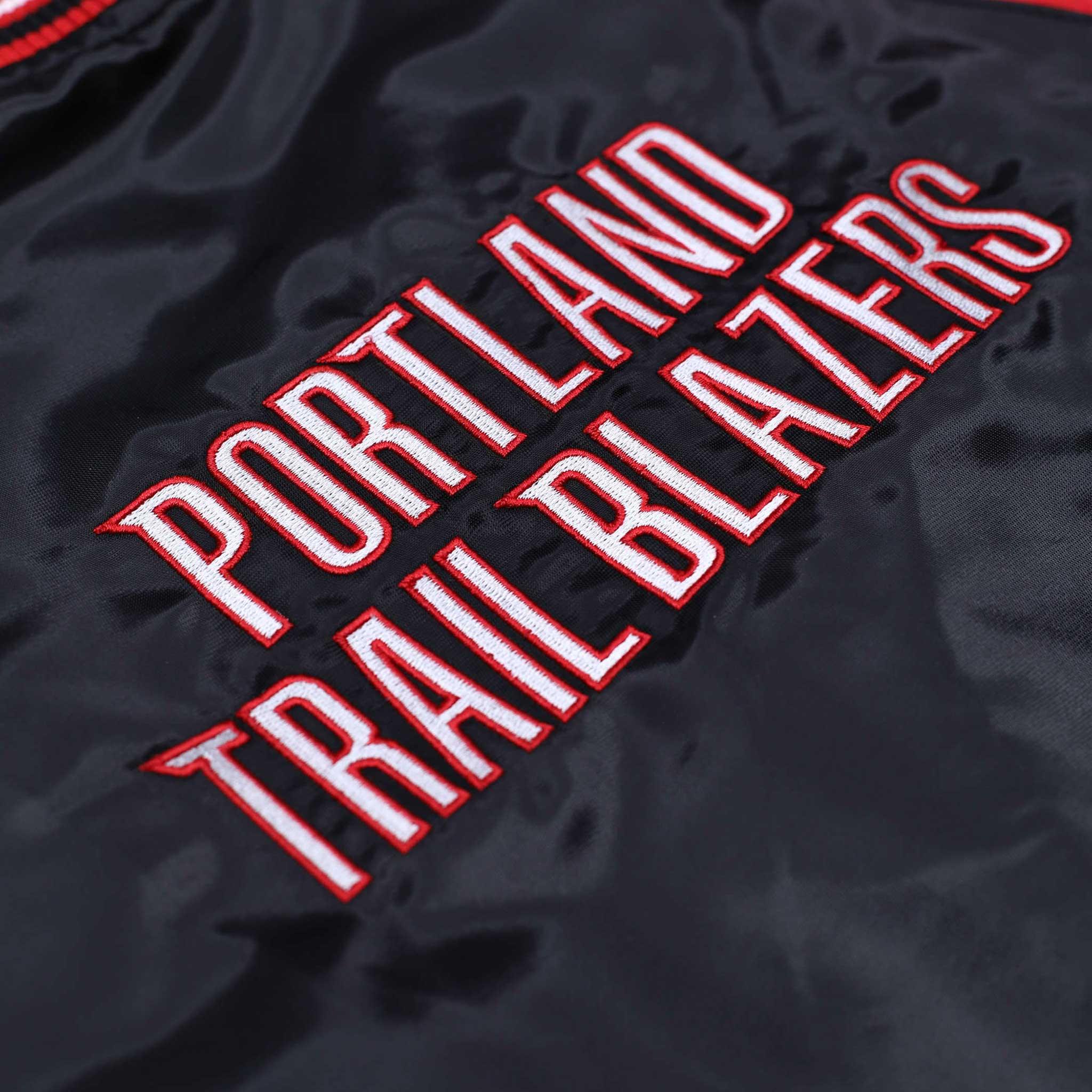Starter Ripcity Youth Color Block Black, Red & White Varsity Jacket - Image 6